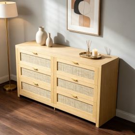 Vintage Storage Cabinet with 6 Drawers and Easy to Install for Bedroom