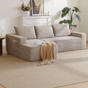 96.9" Cloud Sectional Couch with L-Shape Chaise,Modern Modular Sofa with Deep Seat, Upholstered Couches for Living Room Bedroom,No Assembly Requi