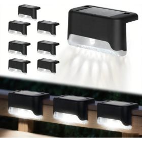16/32PCS Solar Outdoor Light, Spring Camping Outdoor Light, Outdoor LED Step Light, Solar Charging, Suitable For Balconies, Terraces, Stairs, Fen (Option: Whitelight8PCS)