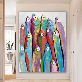 Oil Painting Hand Painted Vertical Abstract Animals Contemporary Modern Rolled Canvas  Living Room hallway bedroom luxurious decorative painting (size: 50X70cm)