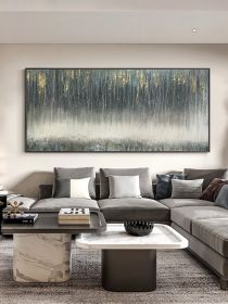 100% Handpainted gold foil circle large size square picture oil canvas painting abstract sitting room dining-room (size: 80x160cm)