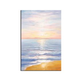 Modern Artist Painted Abstract Lingering Light Of The Setting Sun Oil Painting On Canvas Wall Art Picture Decor For Room Home (size: 50X70cm)