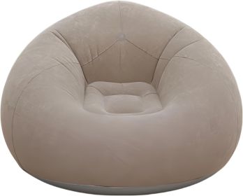 Beanless Bag Inflatable Chair, Air Sofa Outdoor Inflatable Lazy Sofa Chair No Filler,Washable Couch Bean Bag Chair Folding (Color: Grey)